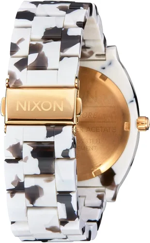 Vista 3 de NIXON Time Teller - Reloj analógico de moda de acetato resistente al agua para mujer (esfera de reloj de 1.457in, correa de acetato de 0.787in)