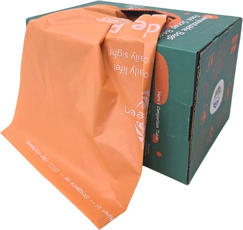 Vista 10 de Bolsas de basura compostables de 13 galones, bolsas altas de basura de alimentos resistentes para cocina, extragruesas, certificadas US BPI ASTM
