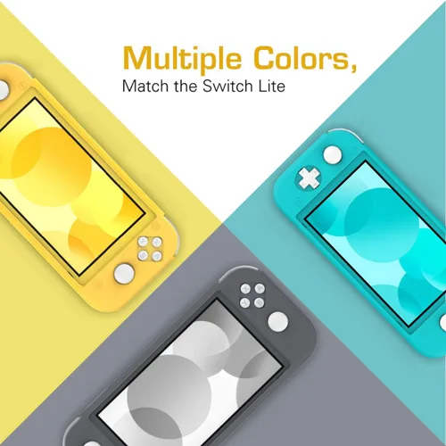 Vista 7 de MoKo - Funda compatible con Nintendo Switch Lite, funda protectora de silicona, funda antiarañazos, con absorción de golpes, antideslizante