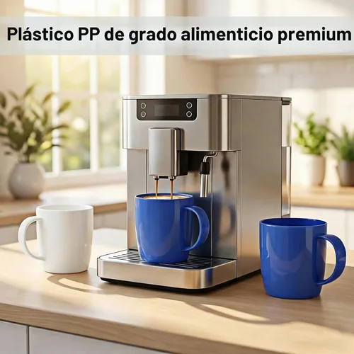 Vista 2 de fulong Vaso de plástico reutilizable con asa, sin BPA, apto para microondas y lavavajillas, grado alimenticio, PP, 13 onzas, taza de café y leche