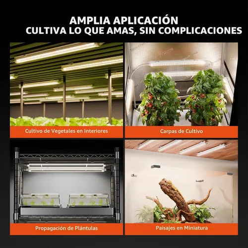 Vista 8 de Spider Farmer Luces LED de cultivo de 1 pie para plantas de interior, espectro completo (3000 K+5000 K+660 nm), 40 W