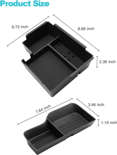 Vista 5 de CDEFG 2Pcs for 2026 Ford Explorer Center Console Organizer for 2025 2026 Explorer (Active/ST-Line/Tremor/Platinum/ST) Accessories Middle Console