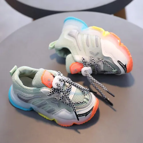 Vista 4 de Zapatos para caminar suaves del bebé del bebé,Niños Bebé Niñas Niños Bling Led Luz Luminosa Zapatillas Deportivas