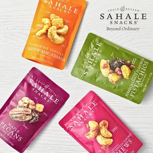 Vista 7 de Sahale Snacks - Mezcla glaseada de pacanas al ron y bananas, 4 onzas (paquete de 6)