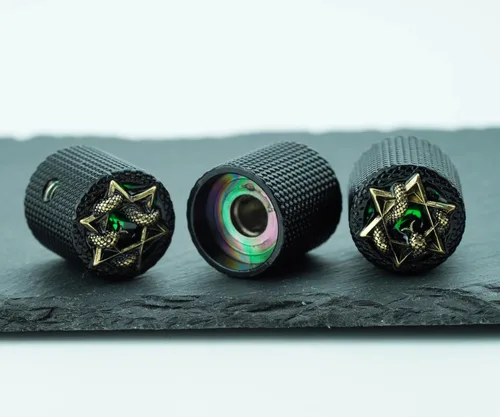 Vista 3 de Guyker - Perillas de control de potenciómetro de guitarra bajo con eje de 6 mm de diámetro Pots - 3 piezas de reemplazo de perillas de velocidad