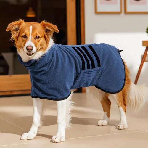 Vista 7 de Bata de Baño de Microfibra para Perro Toalla Envolvente para Perro Abrigo de Secado Súper Absorbente Bata de Baño para Cachorro, Perros Medianos