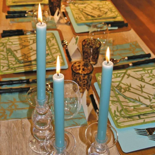 Vista 3 de Entertaining with Caspari velas, sin goteo, sin humo, sin perfume, 10 pulgadas, 2 unidades., Rojo