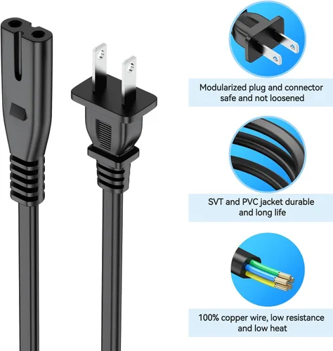 Vista 4 de Cable de alimentación de CA UL de 6 pies para 55UM7300PUA 55 "4K Ultra HD Smart LED TV