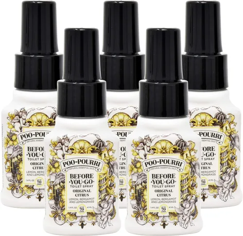 Vista 34 de Poo-Pourri Before-You-Go - Aerosol para inodoro, Bamboo Rain, 2 onzas líquidas, hasta 100 usos, desodorante para baño con aceites esenciales