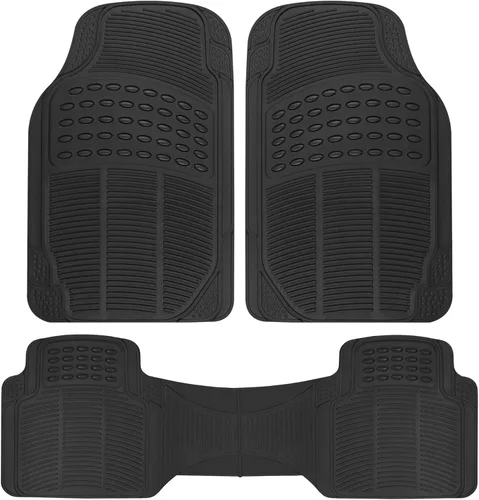 Vista 17 de BDK ProLiner Alfombrillas para automóvil, camiones, SUV, 2 piezas para todo tipo de clima con diseño de ajuste universal, tapetes duraderos con Beige
