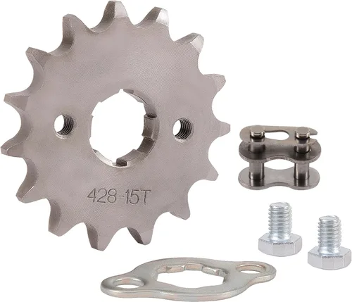 Vista 18 de WOOSTAR Piñón delantero para motocicleta 428-10T 17mm para 50cc 70cc 90cc 110cc 125cc Dirt Pit Bike Mini Bike ATV 4 ruedas