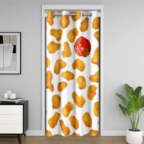 Vista 12 de Cortina de puerta de girasol para puerta, privacidad de abeja, cortina opaca para niños y niñas, cortina floral amarilla, linda cortina de puerta