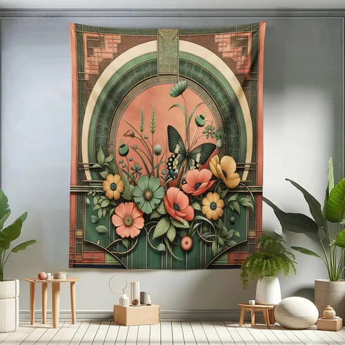 Vista 269 de Ambesonne Tapiz de arte afro, hombre negro fuerte con una corona de trazos impresión de pintura moderna, decoración de tela para colgar en la pared