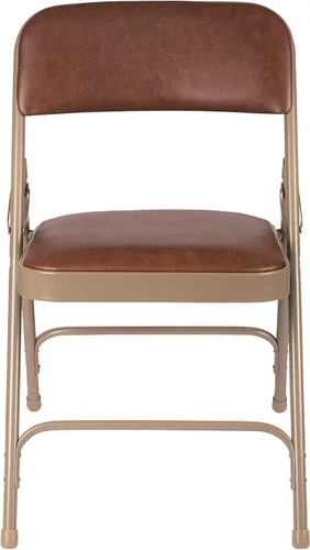 Vista 4 de OEF Furnishings OEF1203 Silla plegable acolchada de vinilo de grado comercial (marrón, paquete de 4)