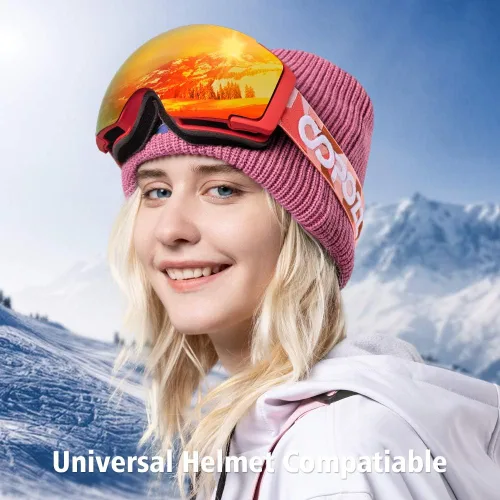 Vista 6 de COPOZZ S1 - Juego de gafas para esquiar polarizadas, magnéticas, para snowboard, OTG UV400
