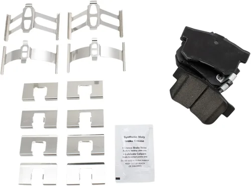 Vista 5 de TRQ Juego de pastillas de freno y rotor de cerámica trasera compatible con Honda Accord V6 1998-02 3.0L con frenos de disco traseros 02-06 Acura RSX