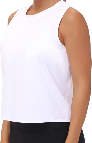 Vista 5 de THE GYM PEOPLE Tops de entrenamiento para mujer en seda de hielo de secado rápido sin mangas