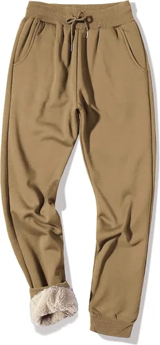 Vista 21 de MACHLAB Pantalones deportivos térmicos de forro polar para hombre, pantalones de chándal gruesos y cálidos para invierno