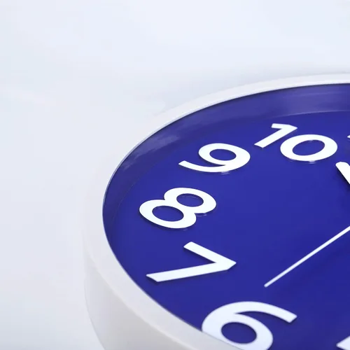 Vista 8 de Lafocuse Reloj de pared azul con números 3D de 12 pulgadas para decoración de sala de estar, moderno reloj de pared de cocina funciona