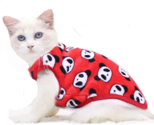 Vista 7 de ANIAC Ropa de conejo para conejos, chaleco cálido de gatito, camisa de forro polar XXXS para perro, camiseta acogedora para conejito, conejillo