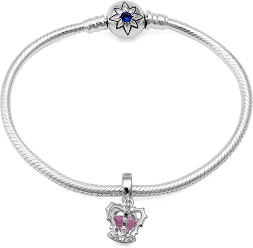 Vista 3 de Tiara - Abalorios colgantes de plata de ley 925 con circonita cúbica para pulsera europea