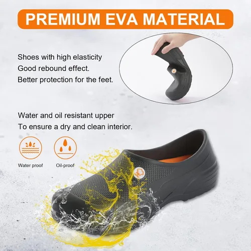 Vista 4 de Zapatos de chef unisex resistentes al aceite al agua zapatos de trabajo antideslizantes cómodos zapatos de enfermería para chefs enfermeras