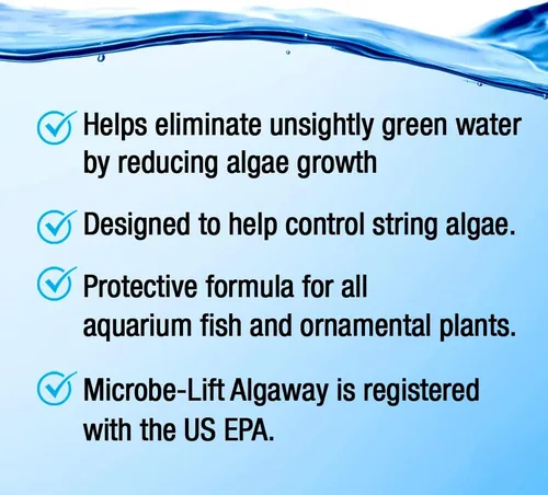 Vista 5 de MICROBE-LIFT Algaway 5.4 Removedor de Algas para Acuarios, Alguicida para Tanques de Agua Dulce y Salada, Control de Algas en Acuarios y Limpiador