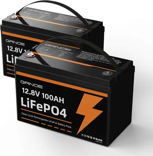 Vista 11 de Grupo 24 LiFePO4 Batería 12V 100Ah, batería de litio ligera de 21.9 libras con BMS de 100 A, 4S4P expandible, hasta 15,000 ciclos, ideal para RV