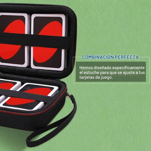 Vista 8 de L LTGEM Funda de juego de cartas compatible con soporte para cartas UNO Negro