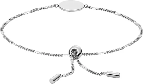 Vista 3 de Fossil Pulsera de regalo personalizada grabable de acero inoxidable para mujer