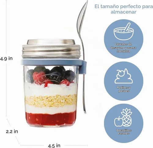 Vista 4 de Kilner 0025.899 - Juego de tarros de desayuno, 0,35 litros