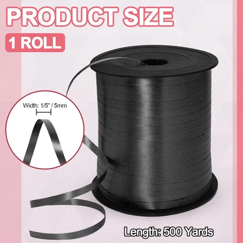 Vista 3 de Luomorgo Cinta rizadora negra, 500 yardas/1 rollo de cinta para globos Negro