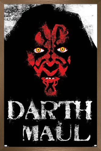 Vista 16 de Trends International Star Wars: The Phantom Menace - Póster de pared de carbón de Darth Maul, 22.4 pulgadas de largo x 14.7 W, versión enmarcada