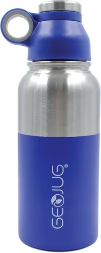 Vista 14 de Brentwood GeoJug - Botella de agua de acero inoxidable aislada al vacío, boca ancha con tapa sin BPA