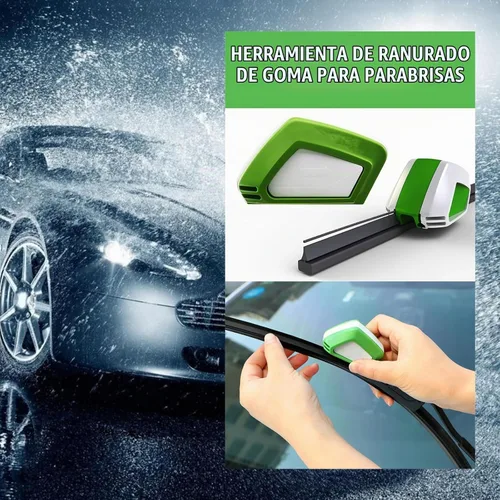 Vista 4 de 1 pieza herramienta de reparación de limpiaparabrisas automotriz, cortador de escobillas limpiaparabrisas ergonómico de ABS, herramienta