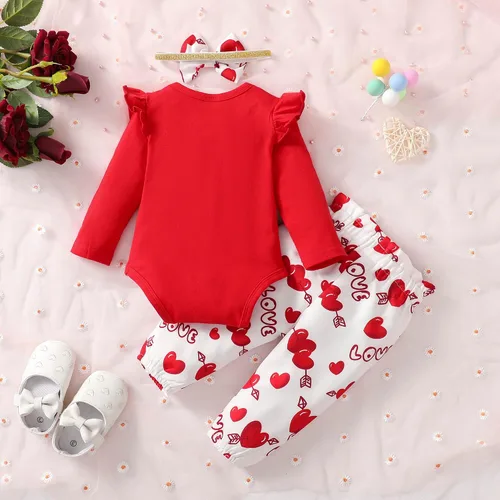Vista 3 de Conjunto de ropa de bebé recién nacido, conjunto de pantalones florales, ropa de bebé de algodón para niñas
