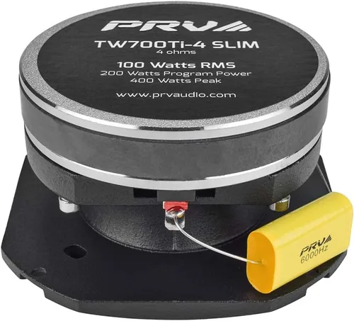 Vista 5 de PRV AUDIO Par de tweeter de bala de titanio de 4 pulgadas TW700Ti-4 perfil delgado, 200 vatios de potencia de programa, 4 ohmios, 100 vatios RMS