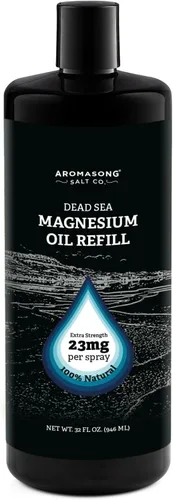 Vista 12 de Aromasong Spray de Magnesio Pomelo - Fuerza Extra (23 mg en cada pulverización) 8 Oz - Aceite de magnesio natural y puro en spray - Fabricado