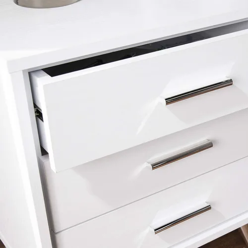 Vista 7 de SEI Furniture Oren - Mesita de noche con cajones, color blanco (AMZ2486FH)