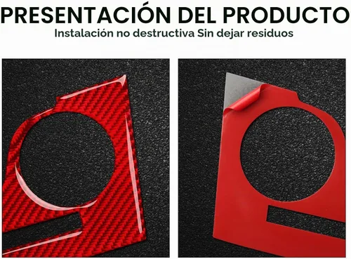 Vista 4 de Para 2011 2012 2013 2014 Dodge Charger Accesorios Consola central Aire Acondicionado Interruptor de Volumen Panel de Fibra de Carbono Pegatina Panel