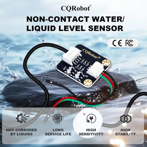 Vista 2 de Sensor de nivel de agua/líquido sin contacto compatible con Arduino, Raspberry Pi y otras placas base. para producción industrial, acuario, solución