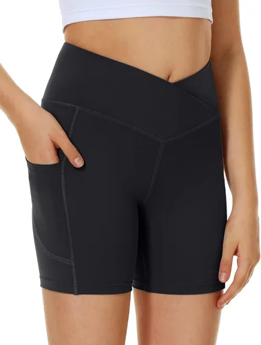 Vista 2 de Ewedoos Pantalones cortos de voleibol para niñas y adolescentes, pantalones cortos de baile, pantalones cortos de gimnasia atlética, pantalones