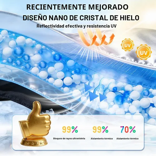 Vista 2 de Parasol plegable para parabrisas visor solar para ventana frontal accesorios de automóvil