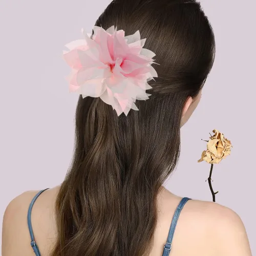 Vista 4 de Merdia Broches de flores de seda para mujer, 1 unidad (paquete de 1), tela, sin piedra