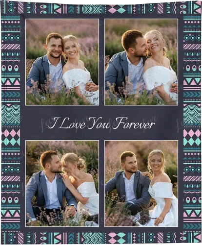 Vista 43 de Manta personalizada con foto, manta personalizada con imagen para regalos de pareja, mantas de franela personalizadas para adultos, niños