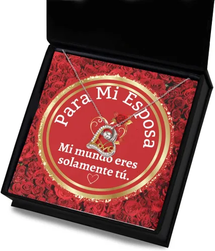 Vista 3 de Regalo para mi esposa "Mi mundo eres tu" cadena pra esposa