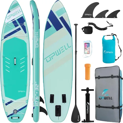 Vista 12 de UPWELL 11’6”/11'2”/11'/10'8”/10'6”/10'2” Inflatable Stand Up Paddle Board with sup Accessories Including Backpack, Repairing Kits, Non-Slip Deck