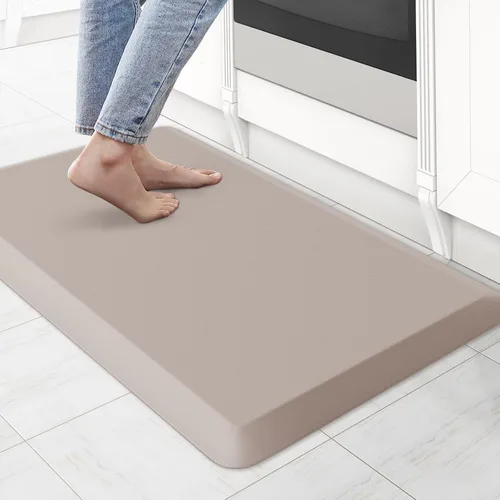 Vista 64 de KitchenClouds Alfombra de Cocina Acolchada Anti Fatiga 17.3"x28" Impermeable, Antideslizante, Alfombras de Pie y Comodidad para Escritorio/Piso