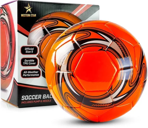 Vista 19 de Western Star Balón de fútbol Helix- Tamaño 3 4 5 – Pelotas de fútbol oficiales de grado de partido – Diseño atractivo y duradero
