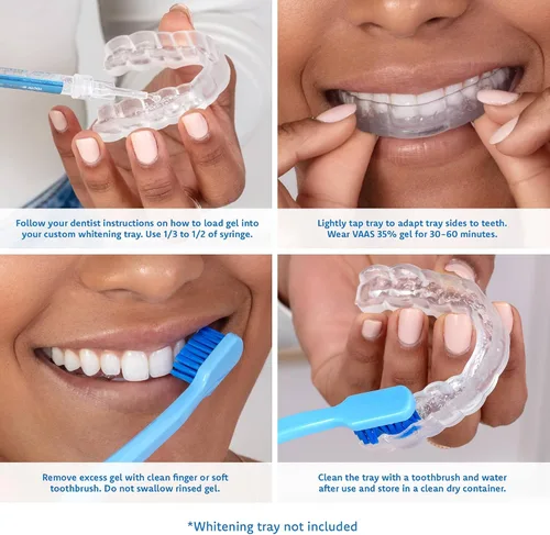 Vista 5 de Jeringas blanqueadoras de dientes para eliminación de manchas profundas: gel blanqueador de dientes de fuerza profesional para bandejas con 35%